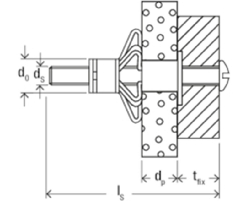 Afbeeldingen van METALEN HOLLEWANDPLUG HM 6X52 S MET SCHROEF (