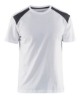 Afbeeldingen van T-shirt bi-colour XXL Wit/Donkergrijss XXL