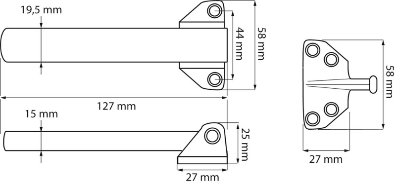 Afbeeldingen van Kierstandhouder / buitendraaiend / SKG V1® / 