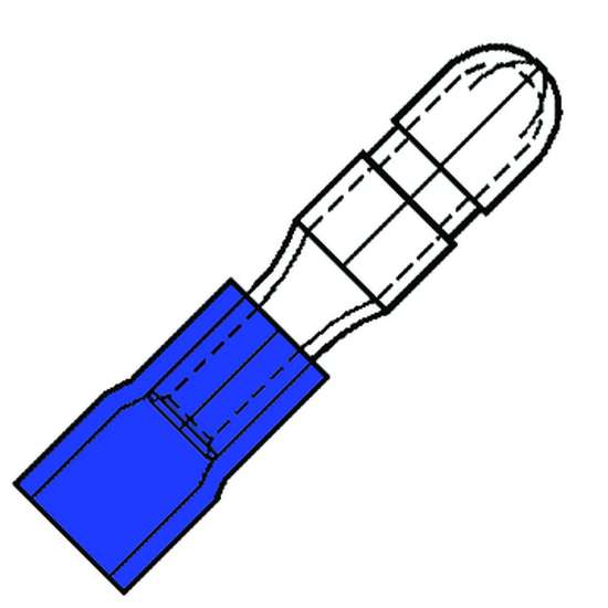 Afbeeldingen van Geïsoleerde rondsteker 4mm voor 1,5-2,5 mm² (