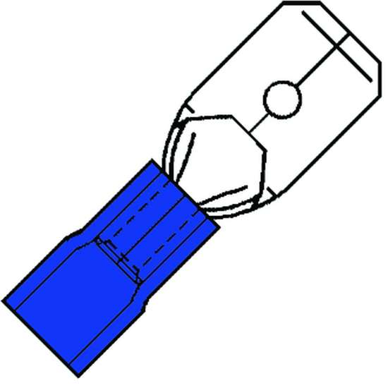 Afbeeldingen van Geïsoleerde Vlaksteker 6,3x0,8mm voor 1,5-2,5