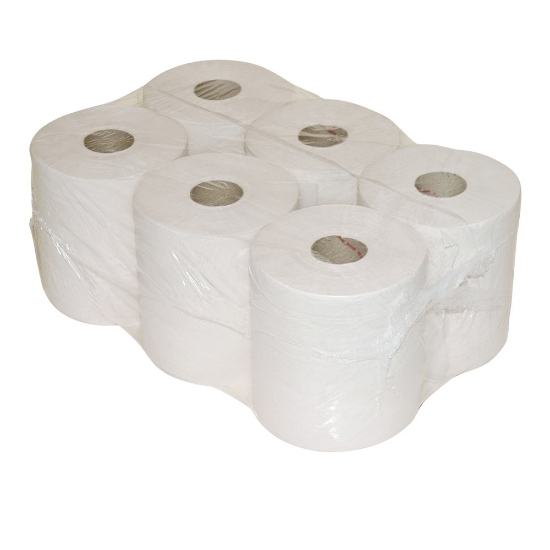 Afbeeldingen van Poetspapier midi 1-laags wit 19,5cm x 270m