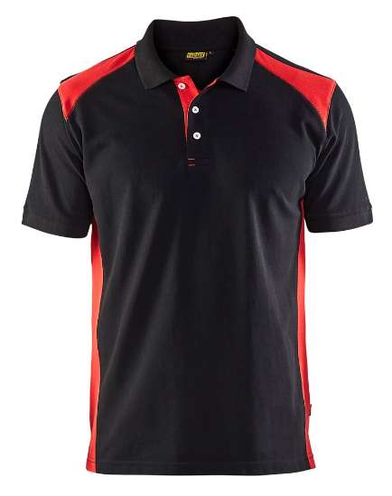 Afbeeldingen van Poloshirt piqué XXL Zwart/Rood