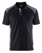 Afbeeldingen van Poloshirt piqué L Zwart/Grijs