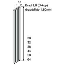 Afbeeldingen van Brad da18 cnk 32 mm doos 4,00mille