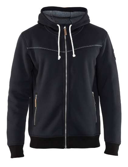 Afbeeldingen van Hoodie met warme voering L Zwart