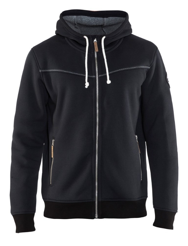 Afbeeldingen van Hoodie met warme voering S Zwart
