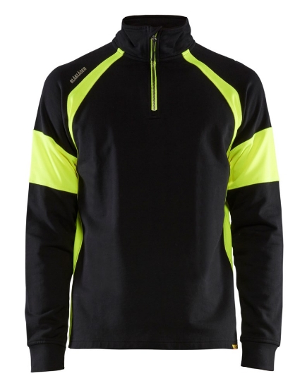 Afbeeldingen van Sweatshirt met High Vis zones L Zwart/High Vi