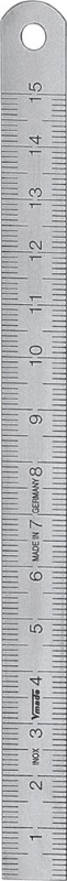 Afbeeldingen van Liniaal RVS 100x13x0.5mm Type A= mm/mm