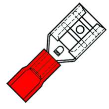 Afbeeldingen van Geïsoleerde Vlakstekerhuls 6,3x0,8mm voor 0,5