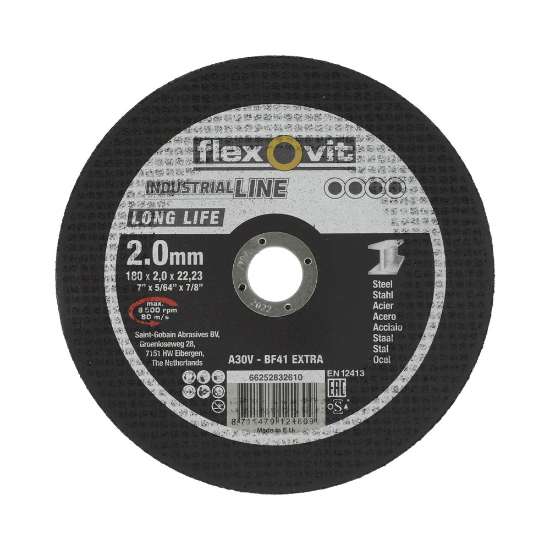 Afbeeldingen van Doorslijpschijf staal A30V 180x2x22,23 T41