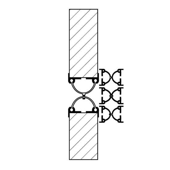 Afbeeldingen van Tochtprofiel PVC 60mm 250