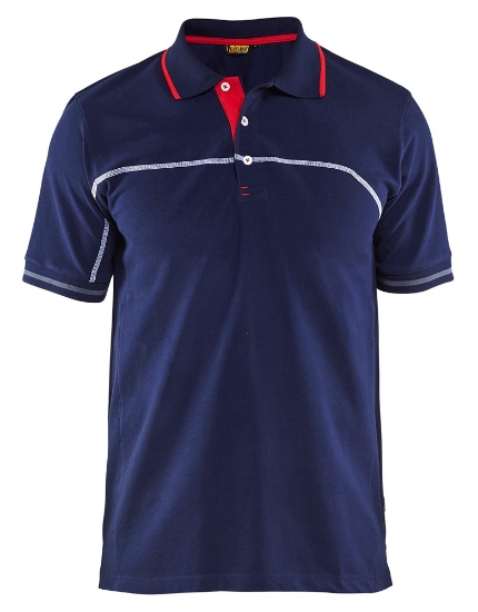 Afbeeldingen van POLOSHIRT MARINEBLAUW/ROOD M 338910508956M