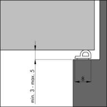 Afbeeldingen van Tochtband P-zwart 7,5 (gemiddelde kier)