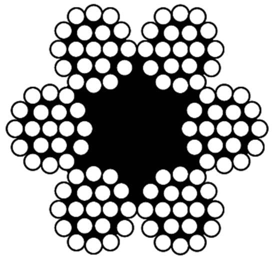 Afbeeldingen van Staalkabel 6x19 + 1 TWK / 04 mm / per bundel 