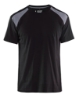 Afbeeldingen van T-shirt bi-colour XXL Zwart/Grijs