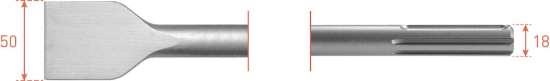 Afbeeldingen van SDS-max spadebeitel, 50x360 (vpe 1)