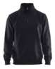 Afbeeldingen van SWEATSHIRT JERSEY 1/2 RITS ZWART M