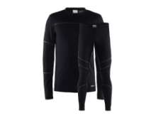 Afbeeldingen van CRAFT BASELAYER SET MEN BLACK/GRANIT L