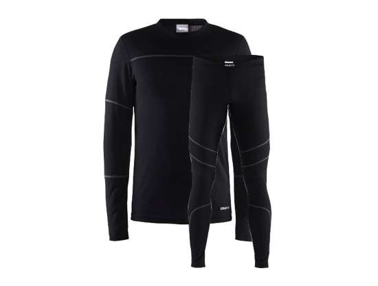 Afbeeldingen van CRAFT BASELAYER SET MEN BLACK/GRANIT XXL