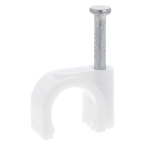 Afbeeldingen van Q-Link® Kabelclip rond 8mm wit (140)