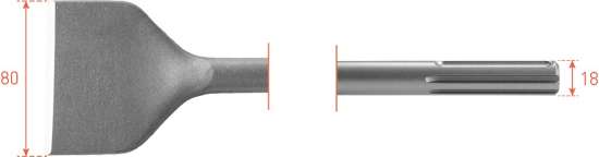 Afbeeldingen van SDS-max spadebeitel, 80x300 (vpe 1)