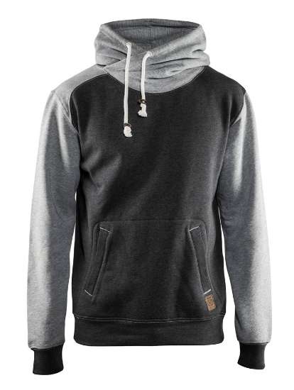 Afbeeldingen van Hooded sweatshirt XL Zwart melange/Grijsjs XL