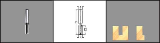 Afbeeldingen van GROEFFREES 2 MM SL= 6 TL=55 Z=1