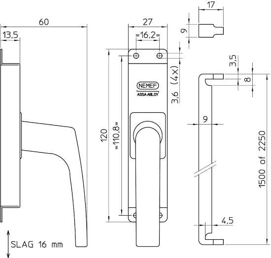 Afbeeldingen van STAAF 7-150CM STAAF VOOR KRUKESPAGNOLET 7E, L