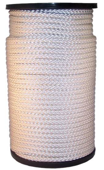 Afbeeldingen van NYLON KOORD GEVLOCHTEN MET KERN WIT 200M 5MM