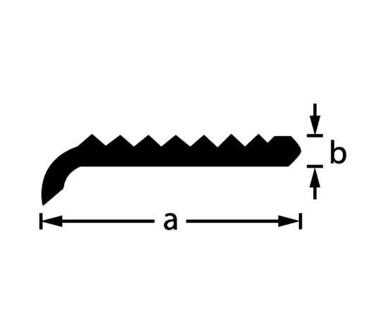 Afbeeldingen van alfer® trapk. zil.ano 25x6,3x2mm 1m