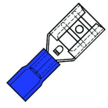 Afbeeldingen van Geïsoleerde Vlakstekerhuls 6,3x0,8mm voor 1,5