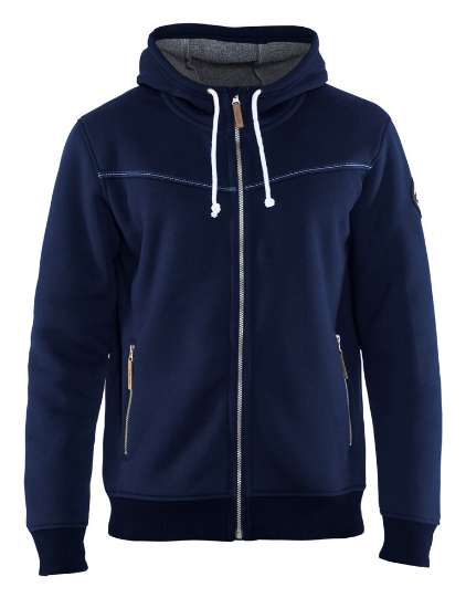 Afbeeldingen van Hoodie met warme voering XL Marineblauw