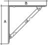 Afbeeldingen van Plankdrager opvouwbaar / 300x300 mm / staal w