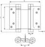 Afbeeldingen van Bommer scharnier / dubbelwerkend / 33/125mm /