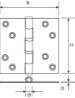 Afbeeldingen van Kogellagerscharnier / rechte hoeken / 76x76 m