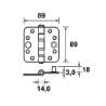 Afbeeldingen van AXA Vh.kog.sch./3mm/rh/89x89/gem/tgs/ean/