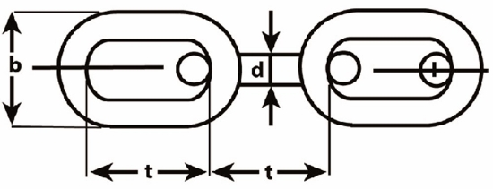 Afbeeldingen van Kunststof ketting 06mm / geel-zwart