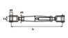 Afbeeldingen van Spanschroef / 08 mm / gaffel-gaffel / RVS AIS