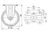 Afbeeldingen van Tente Bokwiel met plaat, polyamide loopvlak 3478UOJ100P62
