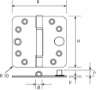 Afbeeldingen van Nylon glijlagerscharnier / 3 mm / doorgezette