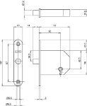Afbeeldingen van Lips klavier kastslot 2084/4 dm50 gemoffeld l