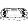Afbeeldingen van Zwenkwiel met boutgat + rem 75mm Max. 75kg