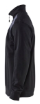 Afbeeldingen van Sweatshirt bi-colour met halve rits XL Zwart/