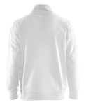 Afbeeldingen van Sweatshirt bi-colour met halve rits M Wit/Don