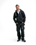 Afbeeldingen van Hoodie met warme voering S Zwart