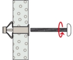 Afbeeldingen van METALEN HOLLEWANDPLUG HM 6X52 S MET SCHROEF (