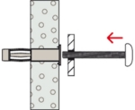 Afbeeldingen van METALEN HOLLEWANDPLUG HM 6X52 S MET SCHROEF (