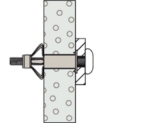 Afbeeldingen van METALEN HOLLEWANDPLUG HM 6X52 S MET SCHROEF (