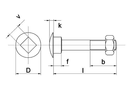 Afbeeldingen van Bout Din 603/555 EV M 6 X 60 - 200